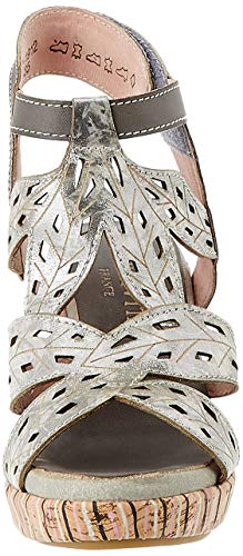 LAURA VITA Ficnalo 12, Sandalias con Punta Abierta Mujer, Gris (Gris Gris), 39 EU