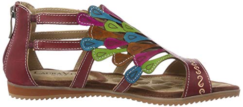 LAURA VITA Vaccao Sandalias de Gladiador para Mujer , Rojo (Rouge Rouge) , 35 EU