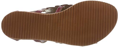 LAURA VITA Vaccao Sandalias de Gladiador para Mujer , Rojo (Rouge Rouge) , 35 EU