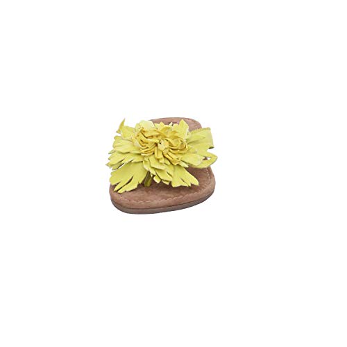 Lazamani - Zuecos de Piel Lisa para Mujer, Color Amarillo, Talla 40 EU