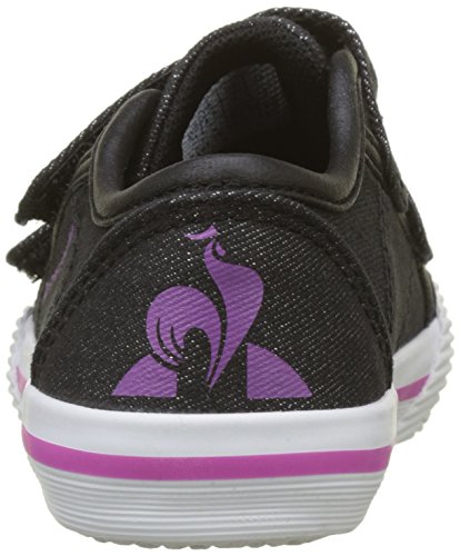 LE COQ SPORTIF Deauville Inf Princess, Botas Unisex niños, Negro (Black/Meadow Mauve Noir), 27 EU
