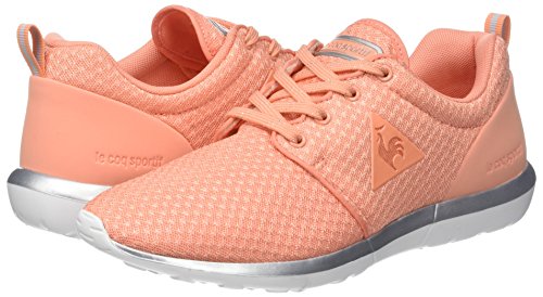 Le Coq Sportif Dynacomf W Feminine Mesh/Metallic, Zapatillas Mujer, Orange Papaya Punch Old Silver, 39 EU