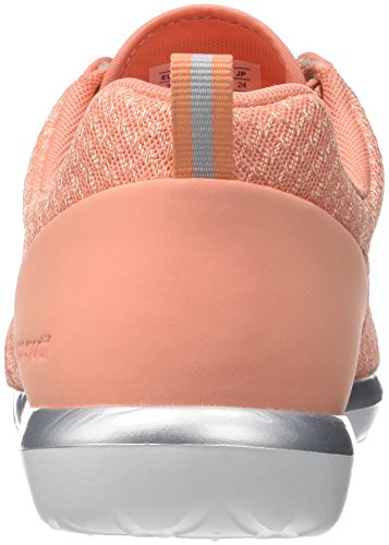Le Coq Sportif Dynacomf W Feminine Mesh/Metallic, Zapatillas Mujer, Orange Papaya Punch Old Silver, 39 EU