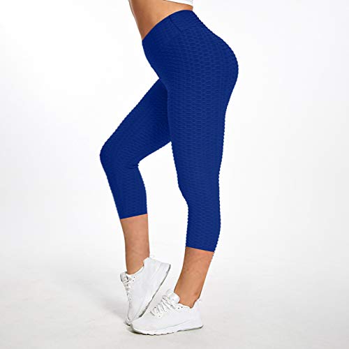 Leggings para Mujer Scrunch Butt Leggings de Cintura Alta Levantamiento de Glúteos Pantalones de Yoga Medias de Botín Texturizadas Cómodas