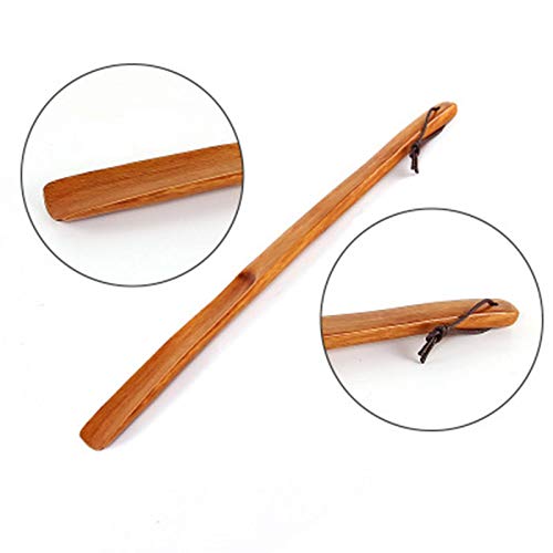 Leisial Calzador Madera con Mango Largo Levantador de Zapatos Antideslizante - para Hombre Mujer Niños Personas Mayores - Botas Todos los Zapatos