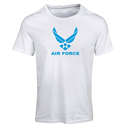 lepni.me Camiseta Mujer United States Air Force (USAF) - U. S. Army, USA Armed Forces (Large Blanco Azul)