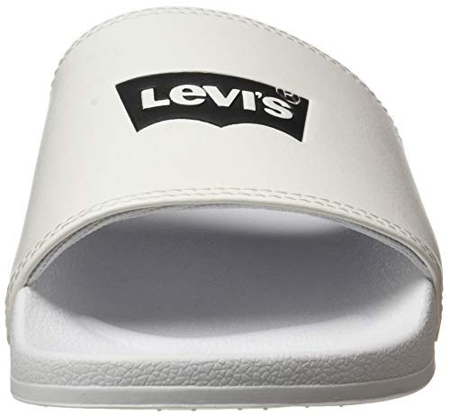 Levi's June Batwing S, Sandalia Mujer, Regular White, 37 EU