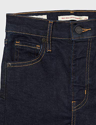 Levi's Mile High Super Skinny Vaqueros, Negro (Celestial Rinse), 25W / 32L para Mujer