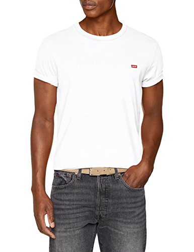 Levi's SS Original Hm tee Camiseta, Cotton + Patch White, L para Hombre