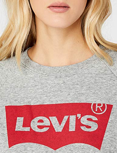 Levi's The Perfect Tee - Camiseta para Mujer, Gris (Sportswear Logo Smokestack Htr 0303), talla del fabricante: L