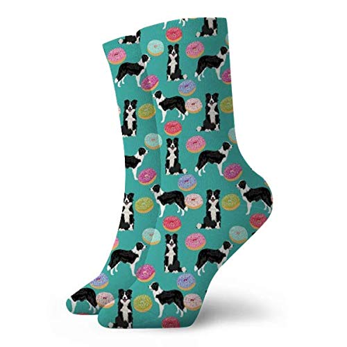 leyhjai Border Collie Dogs Donut Cute Donuts Design Cute Border Collies S Border Collies S Calcetines Calcetines para mujeres y hombres Calcetines de fútbol Medias deportivas de tubo