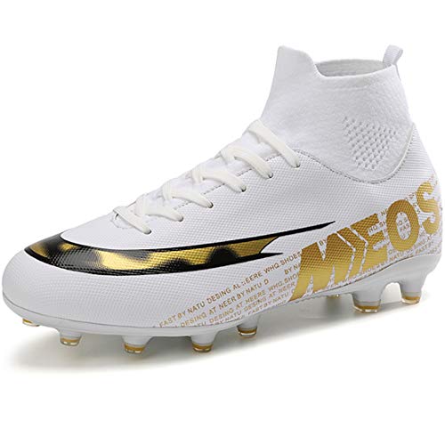 LIANNAO Botas de Fútbol para Hombre Spike Zapatillas de Fútbol Profesionales Atletismo Training Zapatos de Fútbol Exterior Deporte Entrenamiento Zapatos de Fútbol
