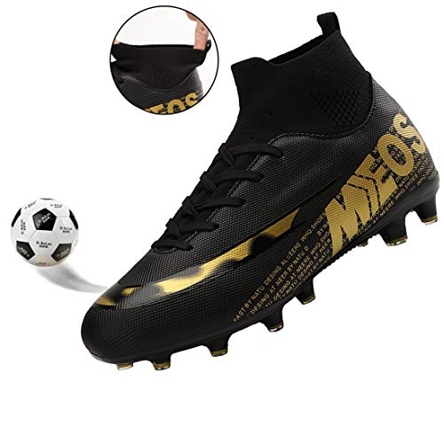 LIANNAO Botas de Fútbol para Hombre Spike Zapatillas de Fútbol Profesionales Atletismo Training Zapatos de Fútbol Exterior Deporte Entrenamiento Zapatos de Fútbol
