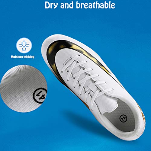 LIANNAO Zapatos de Fútbol Hombre Spike Aire Libre Profesionales Atletismo Training Botas de Fútbol Ligero Tacos Futbol Zapatos de Deporte 35-45EU