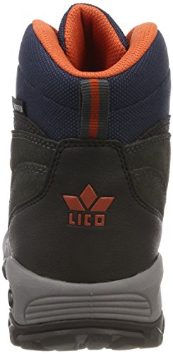 Lico Milan, Zapatos de High Rise Senderismo Hombre, Negro (Anthrazit/Orange Anthrazit/Orange), 43 EU