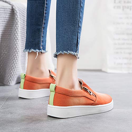 LIEBE721 Zapatos de Lona de Las Mujeres Zapatos cómodos para Caminar Zapatillas Casuales