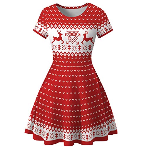 ღLILICATღ Años 50 Hepburn Vintage Navidad Swing Vestidos De Fiesta Mujer Elegantes Vestido para Mujer Sexy Casual Notas Impresas Vestidos de Mujer Navidad Cóctel Playa Evening Prom Ceremonia de Boda