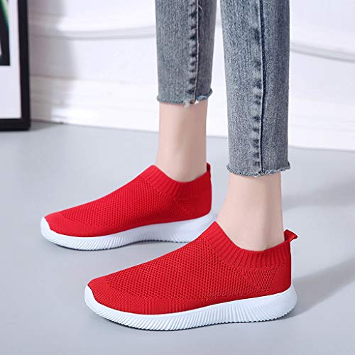 ღLILICATღ Zapatillas Zapatillas de Mujer Deporte Planas de Malla Transpirable Zapatos Casuales de Zapatos de Malla Aire Libre para Mujer Slip Casual en Suelas cómodas Running Deportivos
