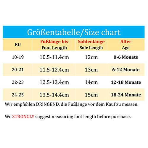 Lindos Cuero Suave Zapatos de Bebe Zapatillas Pantuflas Infantiles Patucos 0-3 Años (Gris, 18)