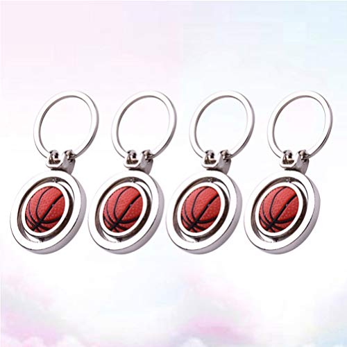 LIOOBO - 4 llaveros colgantes con diseño de baloncesto