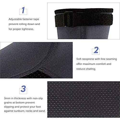 Lixada 3MM Calcetines de Buceo de Neopreno Snorkel Buceo Botas de Surf para Hombres Mujeres