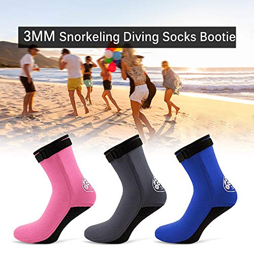 Lixada 3MM Calcetines de Buceo de Neopreno Snorkel Buceo Botas de Surf para Hombres Mujeres