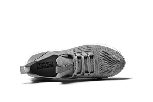 LK LEKUNI Zapatillas Running Hombre Mujer Zapatos Deporte para Correr Trail Fitness Sneakers Ligero Transpirable-Gris01-44