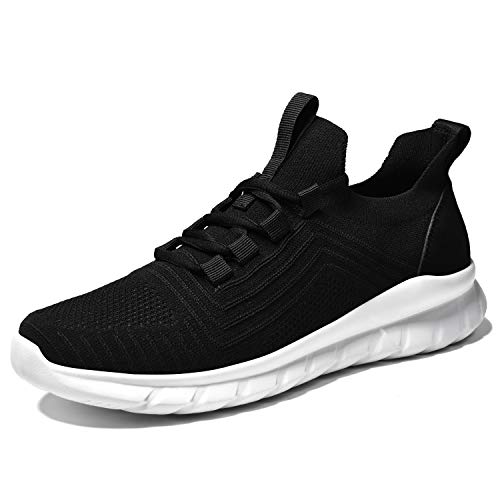 LK LEKUNI Zapatillas Running Hombre Mujer Zapatos Deporte para Correr Trail Fitness Sneakers Ligero Transpirable-Negro01-41