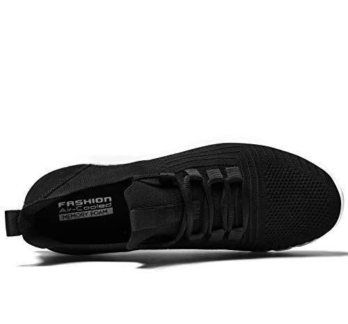 LK LEKUNI Zapatillas Running Hombre Mujer Zapatos Deporte para Correr Trail Fitness Sneakers Ligero Transpirable-Negro01-41
