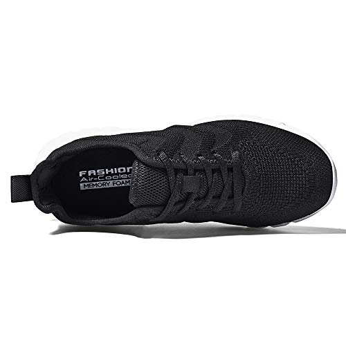 LK LEKUNI Zapatillas Running Hombre Mujer Zapatos Deporte para Correr Trail Fitness Sneakers Ligero Transpirable-Negro03-42