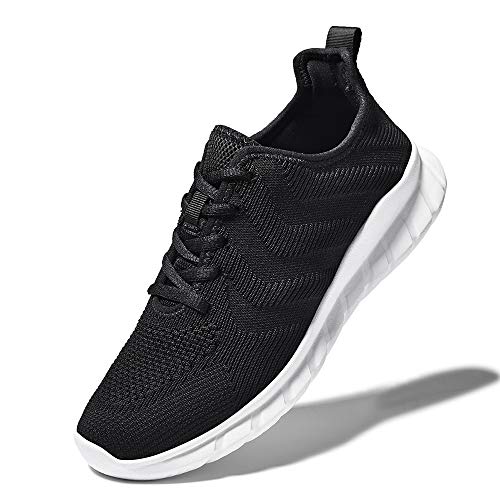 LK LEKUNI Zapatillas Running Hombre Mujer Zapatos Deporte para Correr Trail Fitness Sneakers Ligero Transpirable-Negro03-42