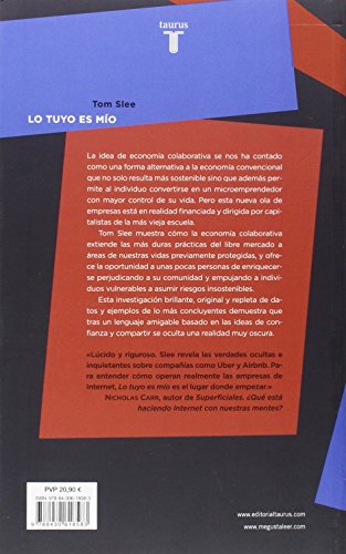 Lo tuyo es mío: Contra la economía colaborativa (Pensamiento)