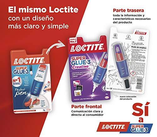 Loctite Super Glue-3 Perfect Pen, adhesivo transparente con forma de bolígrafo, pegamento instantáneo y universal antigoteo, fácil de usar y de gran precisión, 1x3 g