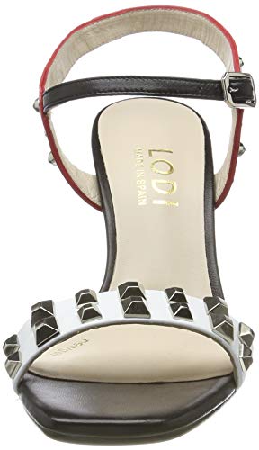 lodi HARO, Sandalia con Pulsera Mujer, Multicolor (Glove Blanco Glove Blanco), 38 EU