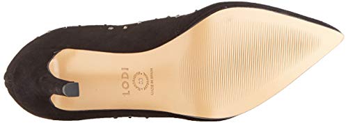 lodi VAREZ, Zapatos de tacón con Punta Cerrada Mujer, Negro (Ante Negro Ante Negro), 39 EU