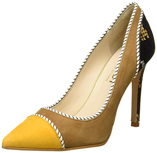 lodi VENSIL39SR, Zapatos de tacón con Punta Cerrada Mujer, Multicolor (Ante Safron Ante Safron), 40 EU