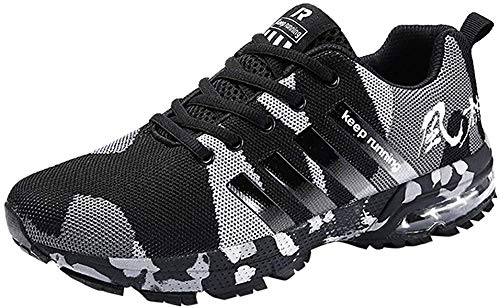 Logobeing Zapatillas Deporte Hombres Running Zapatos Hombre Deportivos Casuales Zapatillas Running Hombre Auriculares Correr en Asfalto Calzado Deportivo Hombre(42,Negro)