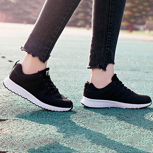 Logobeing Zapatillas Deportivas de Mujer - Zapatos Sneakers Zapatillas Mujer Running Casual Yoga Calzado Deportivo de Exterior de Mujer 35-40 (38, Negro)