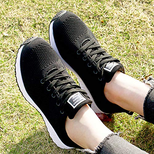 Logobeing Zapatillas Deportivas de Mujer - Zapatos Sneakers Zapatillas Mujer Running Casual Yoga Calzado Deportivo de Exterior de Mujer 35-40 (38, Negro)