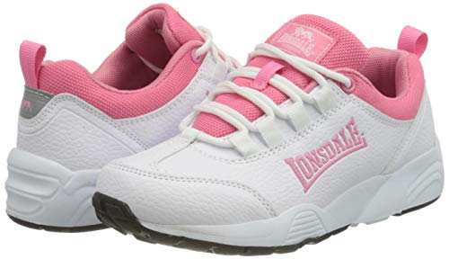 Lonsdale HIXON, Zapatillas para Correr de Carretera Mujer, Blanco, Rosa, 37 EU