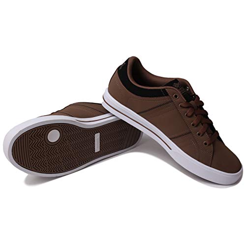Lonsdale Latimer Zapatillas deportivas para hombre de piel de estilo casual, color Marrón, talla 12 UK