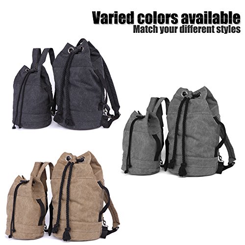 LOSMILE Lona Bolsos Mochila Hombre Mujer Bolsos Bandolera Bolsas de Cuerdas Bolsas de Viaje Bolsas de Gimnasia Mochilas Tipo Casual Mochilas para Deportes y Aire Libre.(L-Gris)