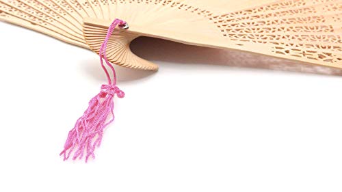 Lote de 100 Abanicos Madera Natural 20 cm Boda - Abanicos de Madera 100% Natural Kraft Sándalo. Abanicos Muy Baratos para Detalles de Bodas, Bautizos, Comuniones y Eventos