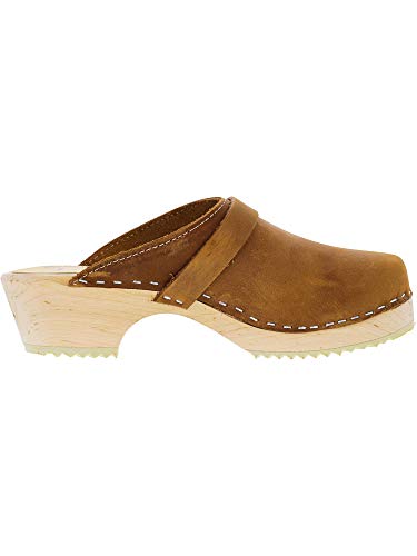 Lotta From Stockholm - Zuecos suecos clásicos - Cuero Nubuck tratado con Aceite - Marrón - Número EUR 38