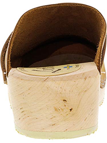 Lotta From Stockholm - Zuecos suecos clásicos - Cuero Nubuck tratado con Aceite - Marrón - Número EUR 38