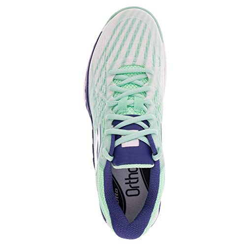Lotto Mirage 100 Clay Damen Weiss (Numeric_40_Point_5), Zapatillas de Tenis Mujer, White Sodalite Blue Green, 40.5 EU