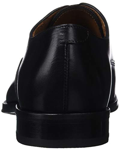 Lottusse L6965, Zapatos Oxford Puntera Recta Hombre, Negro (Ebony Negro), 43.5 EU