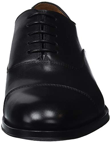 Lottusse L6965, Zapatos Oxford Puntera Recta Hombre, Negro (Ebony Negro), 43.5 EU