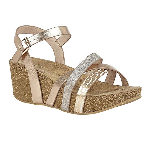 Lotus Lily, Sandalias con Punta Abierta Mujer, Oro Rosa Oro Ky, 40 EU