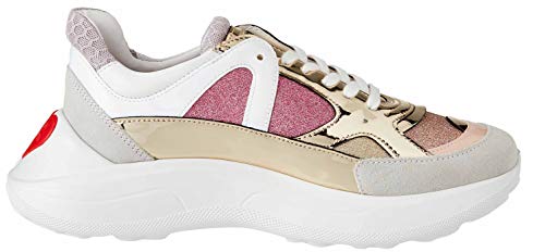 Love Moschino SS21, Zapatillas Deportivas Mujer, Rosa, 37 EU